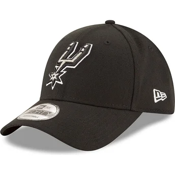 Gorra curva negra ajustable 9FORTY The League de San Antonio Spurs NBA de New Era