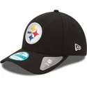 gorra-curva-negra-ajustable-9forty-the-league-de-pittsburgh-steelers-nfl-de-new-era