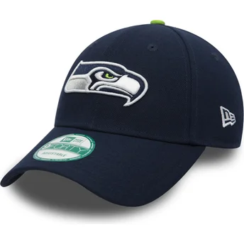 Gorra curva azul marino ajustable 9FORTY The League de Seattle Seahawks NFL de New Era