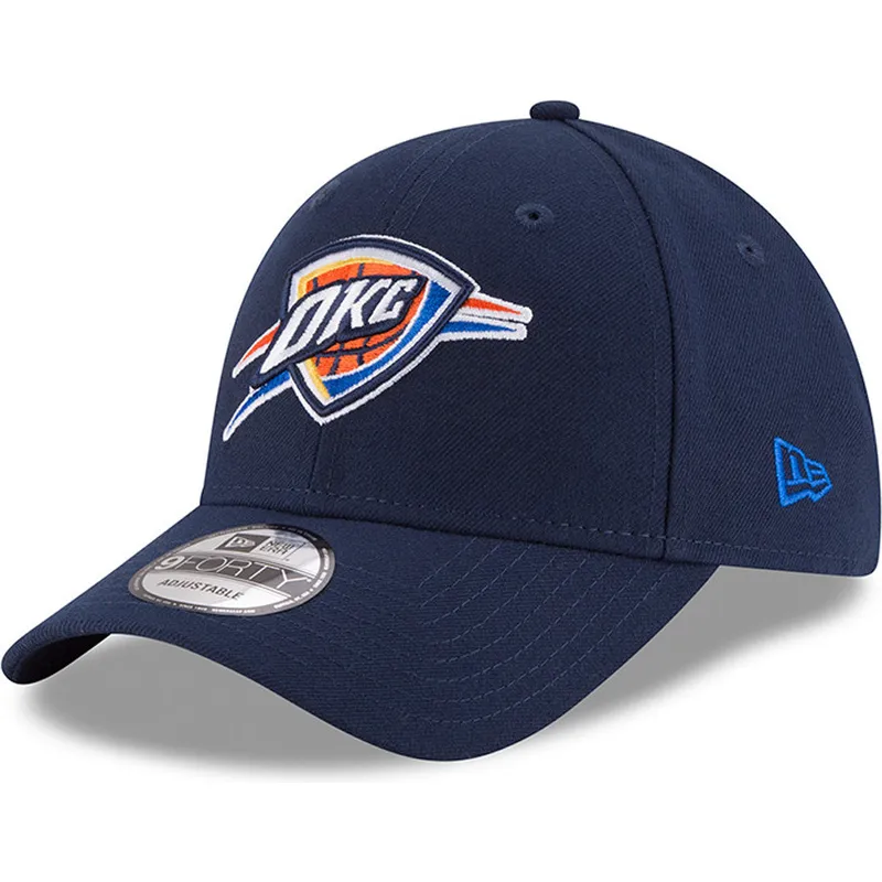 marineblaue-verstellbare-curved-cap-9forty-the-league-der-oklahoma-city-thunder-nba-von-new-era