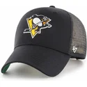 47-brand-mit-gelbem-logo-pittsburgh-penguins-nhl-mvp-branson-trucker-cap-schwarz