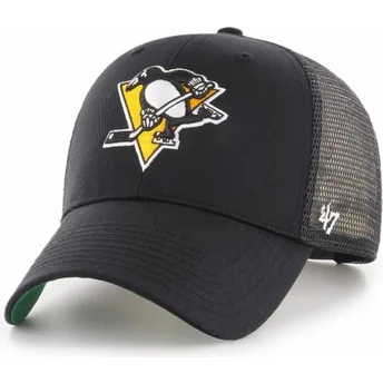 Καπέλο Trucker μαύρο με κίτρινο λογότυπο Pittsburgh Penguins NHL MVP Branson από 47 Brand