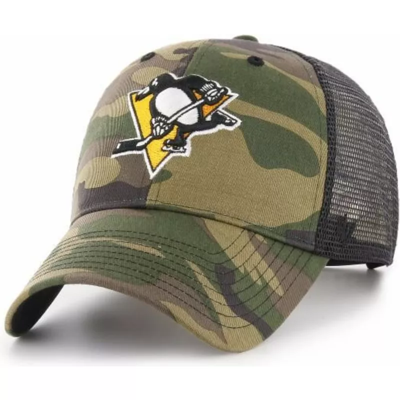 47 Brand Pittsburgh Penguins NHL MVP Branson Camouflage Trucker