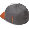 volcom-curved-brim-copper-full-stone-xfit-grey-fitted-cap-with-orange-visor