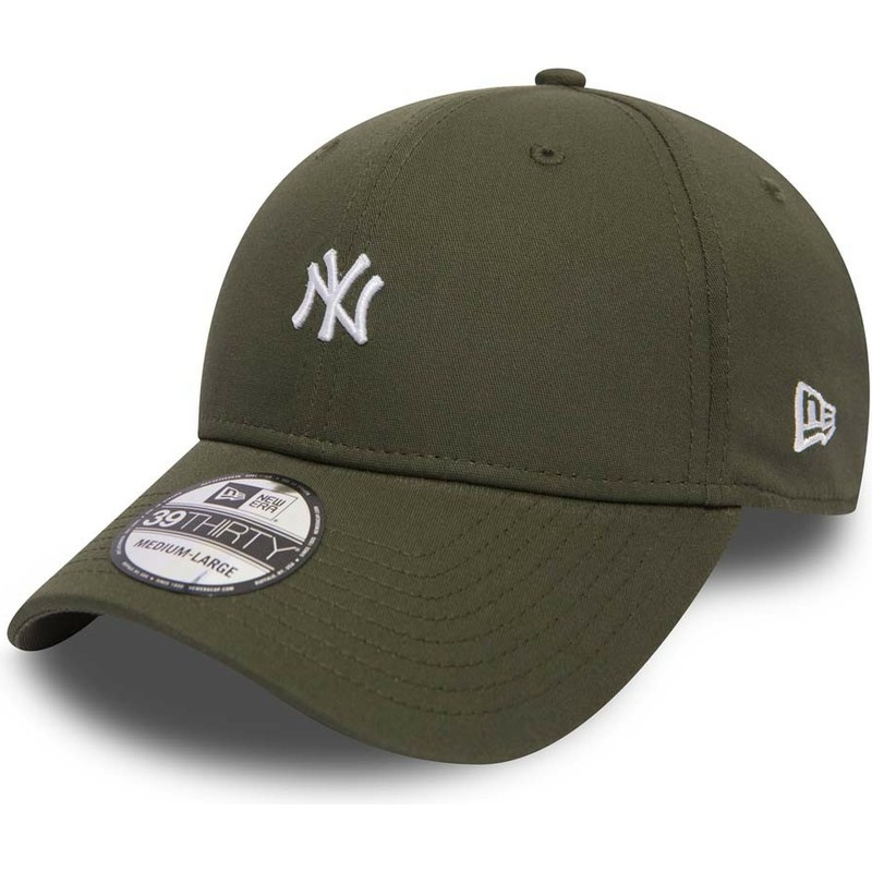 new-era-curved-brim-39thirty-mini-logo-new-york-yankees-mlb-green-fitted-cap