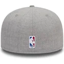 casquette-plate-grise-ajustee-59fifty-heather-toronto-raptors-nba-new-era