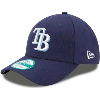 New Era Curved Brim 9FORTY The League Tampa Bay Rays MLB Navy Blue Adjustable Cap