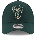 new-era-curved-brim-9forty-the-league-milwaukee-bucks-nba-adjustable-cap-grun