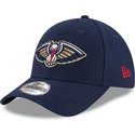 new-era-curved-brim-9forty-the-league-new-orleans-pelicans-nba-adjustable-cap-verstellbar-marineblau