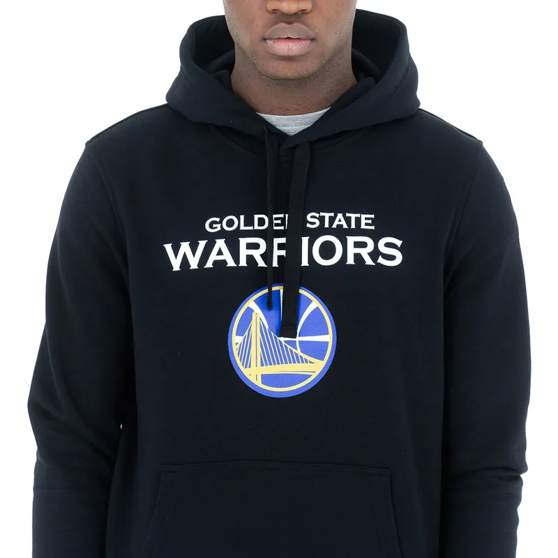 Sudadera con capucha negra Pullover Hoody de Golden State Warriors NBA de New Era