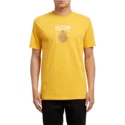 t-shirt-a-manche-courte-jaune-conformity-tangerine-volcom