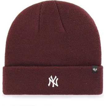 Gorro granate de New York Yankees MLB Cuff Knit Centerfield de 47 Brand