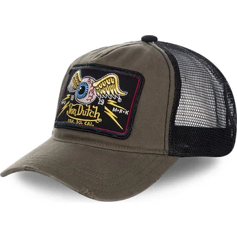 Καφέ και μαύρο καπέλο trucker TRUCK06 της Von Dutch