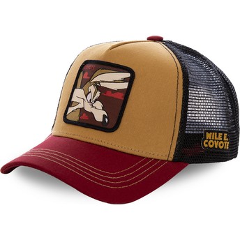 Capslab Wile E. Coyote COY2 Looney Tunes Brown, Red and Black Trucker Hat