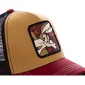 capslab-looney-tunes-coyote-coy2-brun-svart-och-rod-truckerkeps