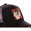 capslab-looney-tunes-taz1-tasmanischer-teufel-schwarze-trucker-kappe