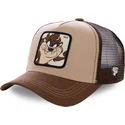 capslab-tasmanischer-teufel-taz2-looney-tunes-trucker-cap-braun