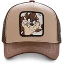 capslab-tasmanischer-teufel-taz2-looney-tunes-trucker-cap-braun