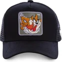 capslab-tasmanischer-teufel-taz3-looney-tunes-trucker-cap-schwarz