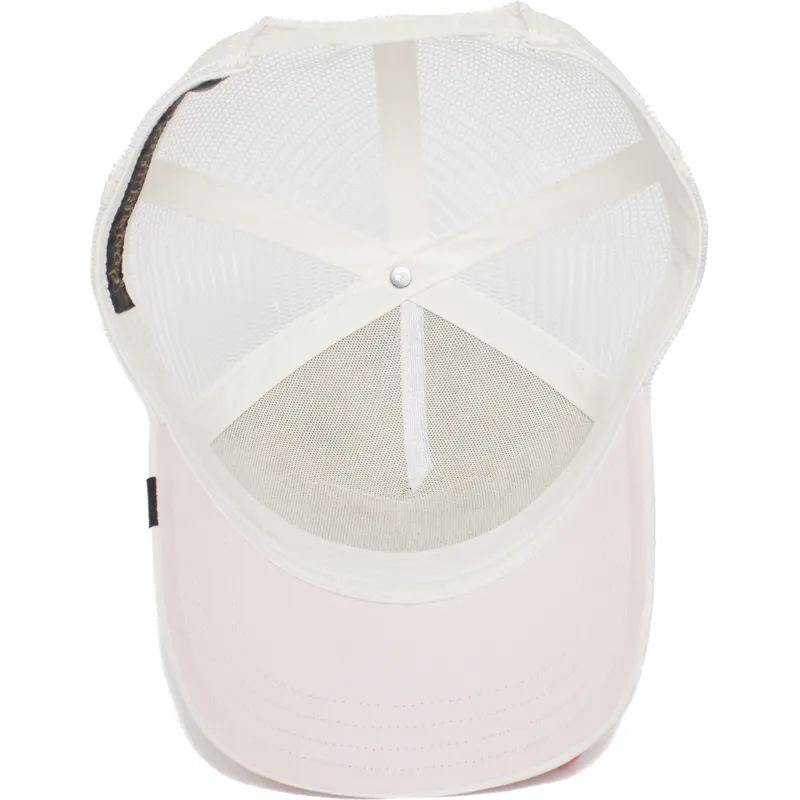 weisse-trucker-kappe-flamingo-schwimmring-floater-von-goorin-bros