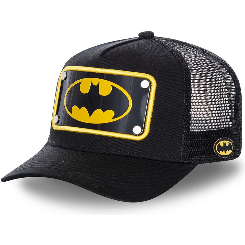 Capslab Batman Symbol Plate BATP5 DC Comics Black Trucker Hat: 