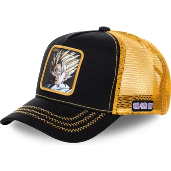 Capslab Son Gohan Super Saiyan 2 DBZSUP Dragon Ball Trucker Cap schwarz und gelb