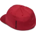 volcom-curved-brim-burgundy-full-stone-xfit-red-fitted-cap