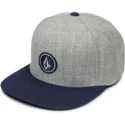 volcom-flat-brim-medium-grey-quarter-twill-grey-snapback-cap-with-blue-visor