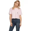 t-shirt-a-manche-courte-rose-pocket-dial-faded-pink-volcom