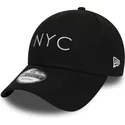 new-era-curved-brim-9forty-essential-nyc-black-adjustable-cap