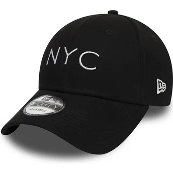 casquette-courbee-noire-ajustable-9forty-essential-nyc-new-era