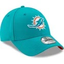 new-era-curved-brim-9forty-the-league-miami-dolphins-nfl-adjustable-cap-blau