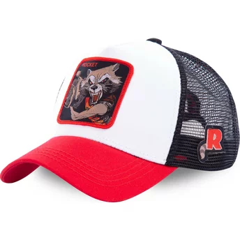 capslab-rocket-raccoon-roc2-marvel-comics-white-black-and-red-trucker-hat