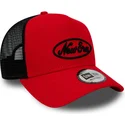 casquette-trucker-rouge-et-noire-oval-script-a-frame-new-era