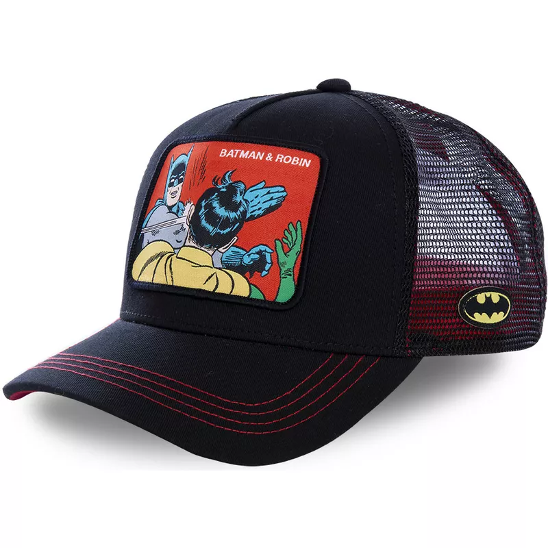 Gorra trucker negra Batman & Robin MEM2 DC Comics de Capslab: 