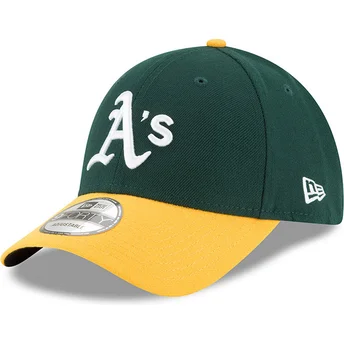 gorra-curva-verde-y-amarilla-ajustable-9forty-the-league-de-oakland-athletics-mlb-de-new-era