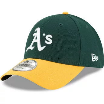 New Era Curved Brim 9FORTY The League Oakland Athletics MLB Green and Yellow Adjustable Cap