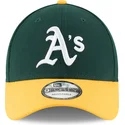 gorra-curva-verde-y-amarilla-ajustable-9forty-the-league-de-oakland-athletics-mlb-de-new-era