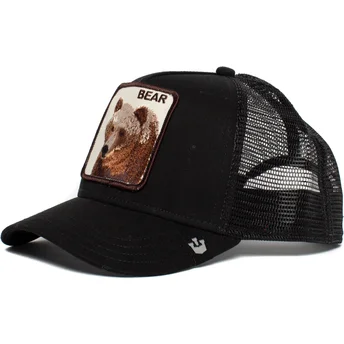 Czarna czapka trucker z niedźwiedziem Big Bear od Goorin Bros.