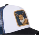 gorra-trucker-weiss-blau-und-schwarz-eevee-evo3-pokemon-von-capslab