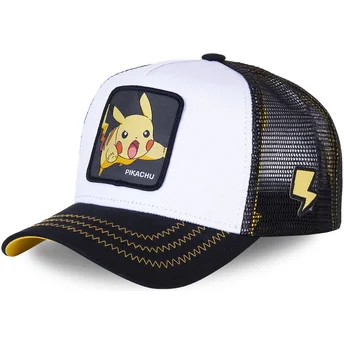 Capslab Pikachu PIK5 Pokémon Trucker Cap weiß und schwarz