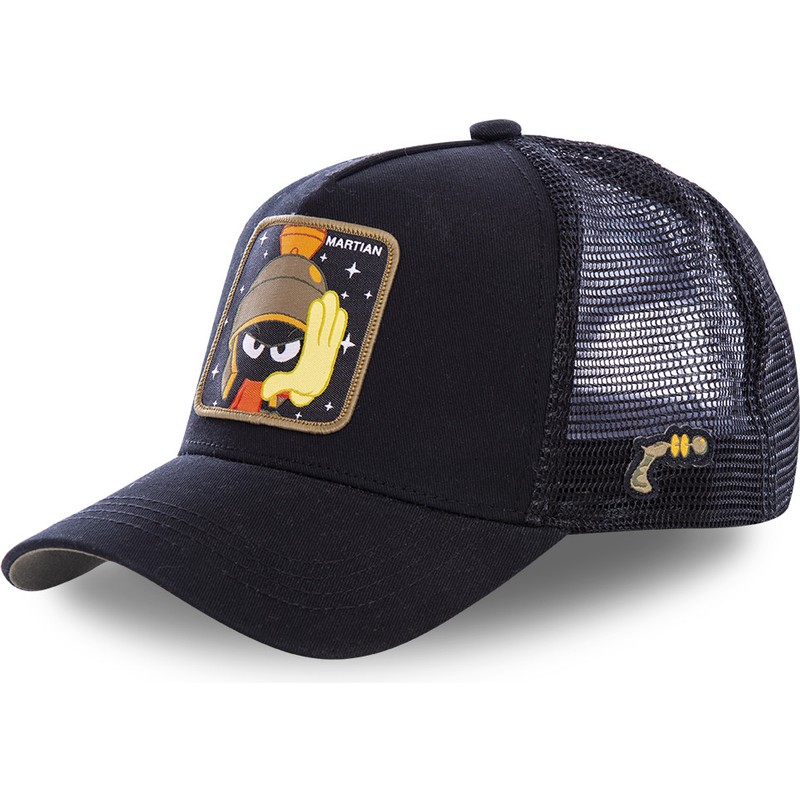 Capslab Marvin the Martian MAR1 Looney Tunes Black Trucker Hat Caphunters.ca