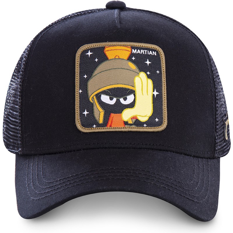 Capslab Marvin the Martian MAR1 Looney Tunes Black Trucker Hat Caphunters.ca