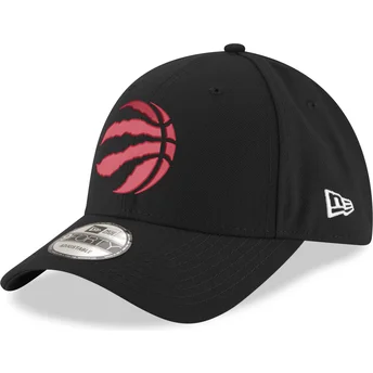 Svart kurvad keps med rött logo justerbar 9FORTY The League från Toronto Raptors NBA av New Era
