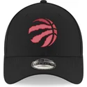 gorra-curva-negra-con-logo-rojo-ajustable-9forty-the-league-de-toronto-raptors-nba-de-new-era