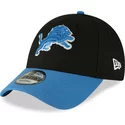 new-era-curved-brim-9forty-the-league-detroit-lions-nfl-black-adjustable-cap