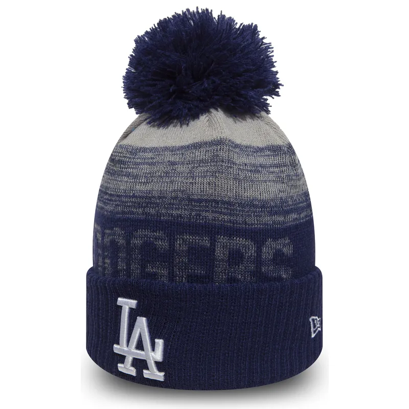 La dodgers shop beanie with pom