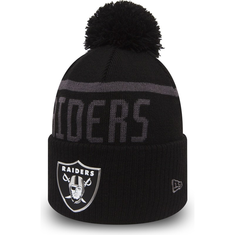 new-era-cuff-knit-coll-las-vegas-raiders-nfl-black-beanie-with-pompom