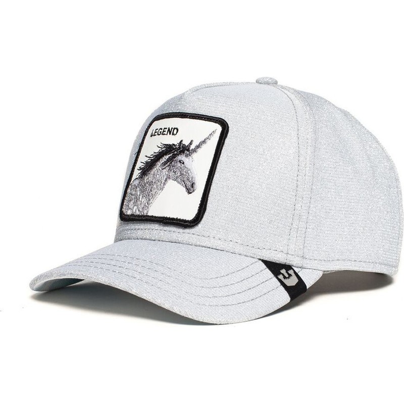 goorin-bros-curved-brim-unicorn-believer-grey-glitter-snapback-cap