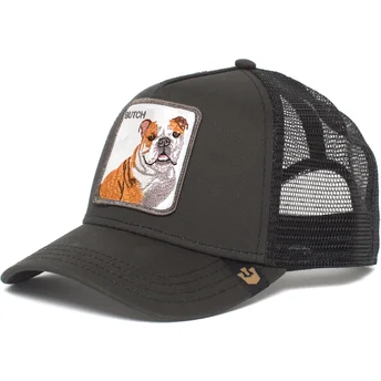 casquette-trucker-noire-chien-bulldog-butch-goorin-bros